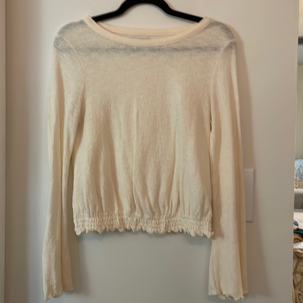 Scalloped long sleeve top from Madewell
